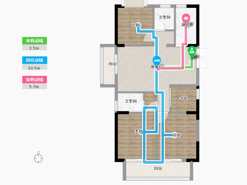 福建省-福州市-榕发观湖郡-87.00-户型库-动静线