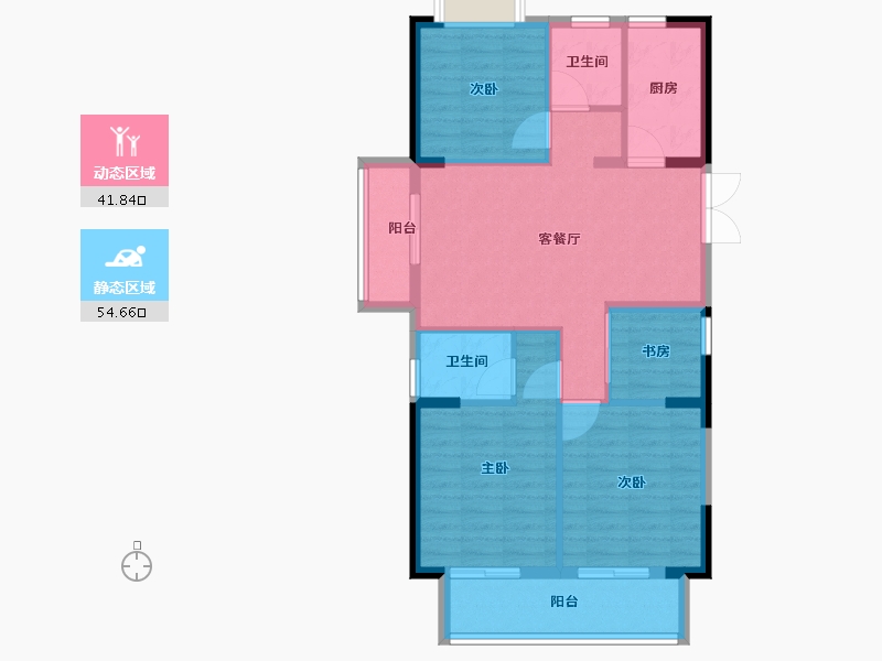 福建省-福州市-榕发观湖郡-87.00-户型库-动静分区