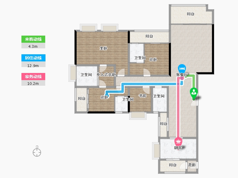 广东省-广州市-​世茂天鹅湾-235.40-户型库-动静线