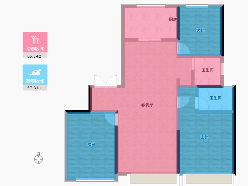 陕西省-西安市-天地源.云水天境-111.20-户型库-动静分区