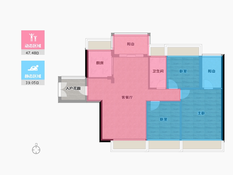 广东省-珠海市-上筑雅居-82.32-户型库-动静分区