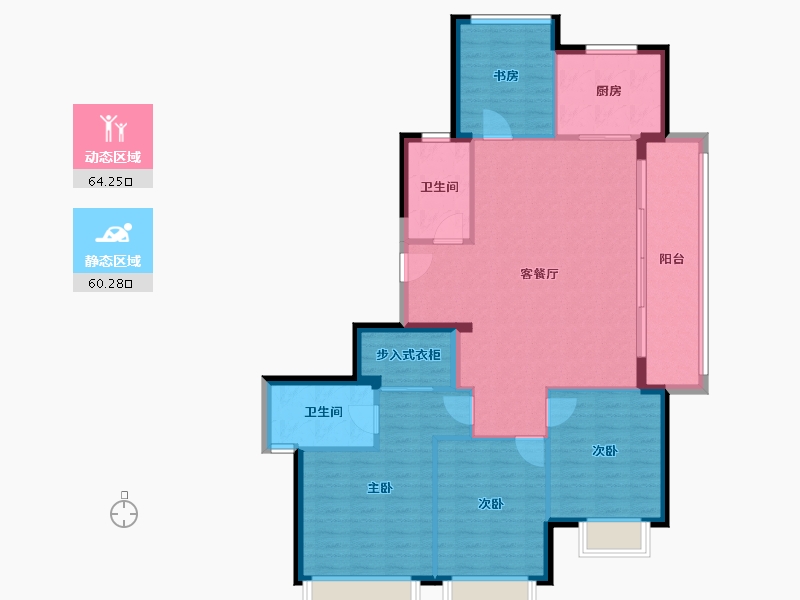 浙江省-金华市-滨江建杭上品-113.77-户型库-动静分区