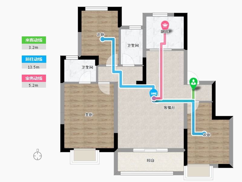 江苏省-徐州市-颐居隐山观湖-87.20-户型库-动静线