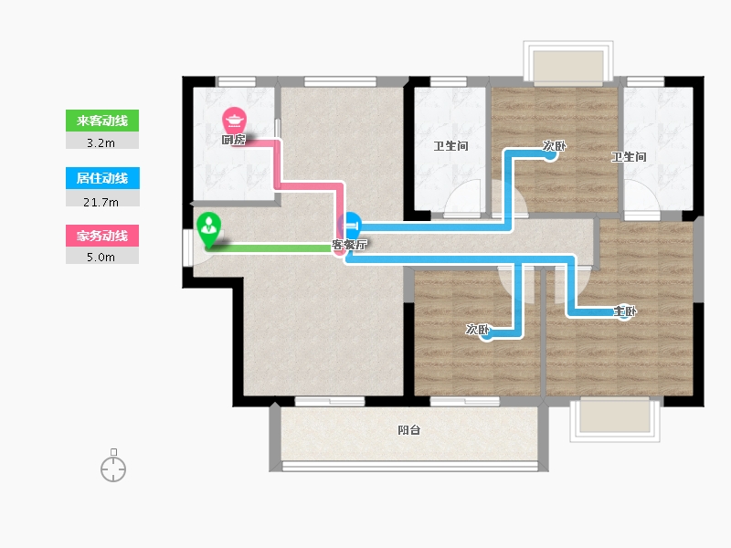 福建省-福州市-金地天禧-88.00-户型库-动静线