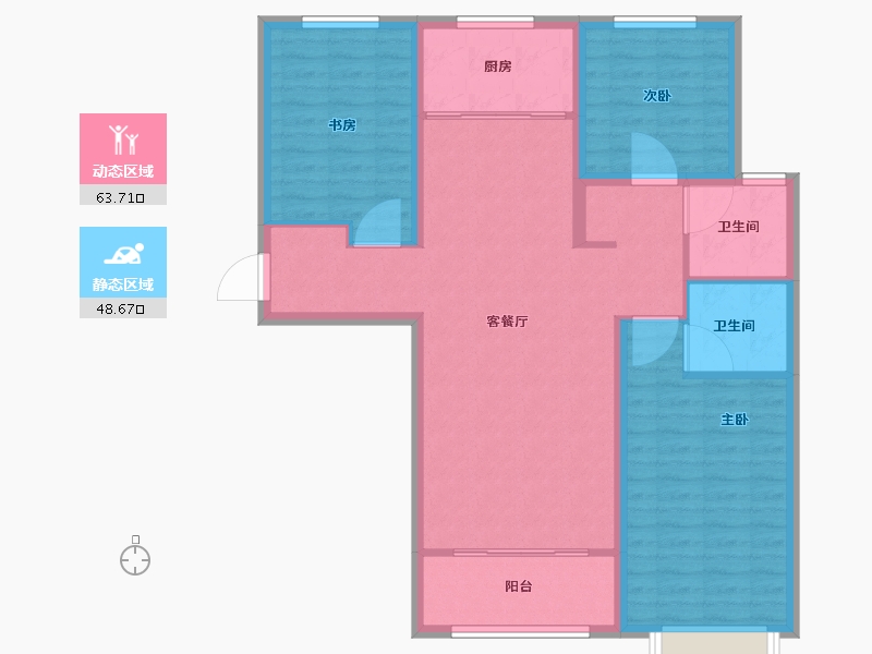 河北省-石家庄市-润江云玺-101.61-户型库-动静分区