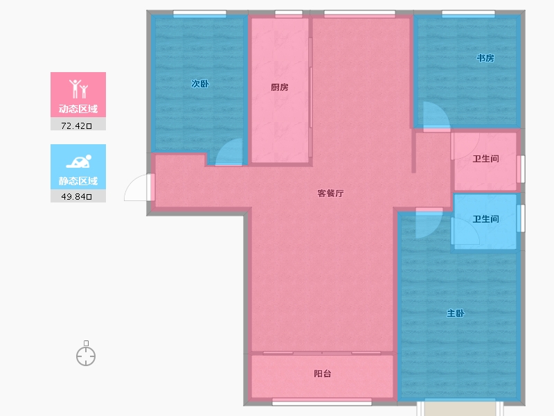 河北省-石家庄市-润江云玺-111.20-户型库-动静分区