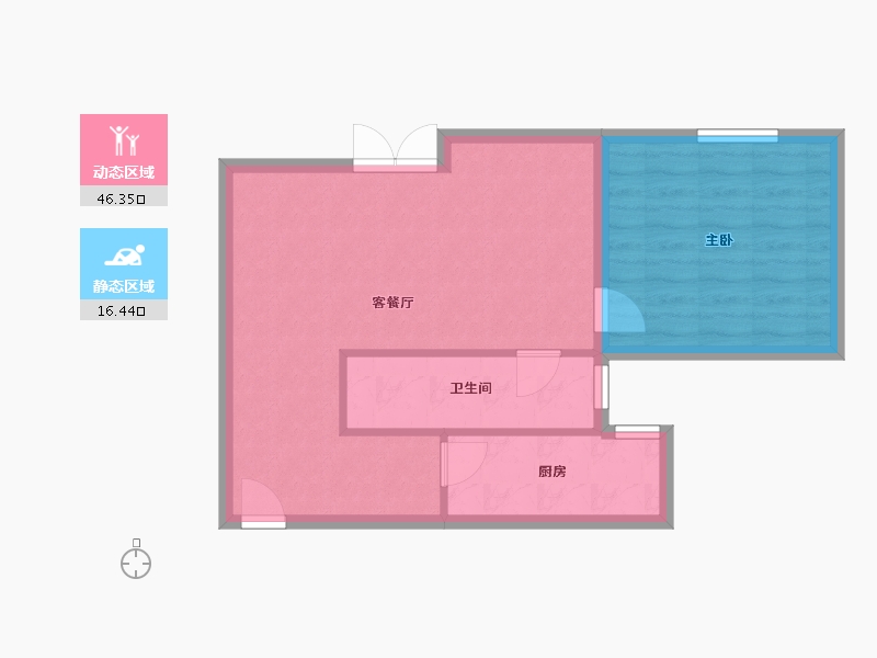 浙江省-嘉兴市-星海小镇-56.93-户型库-动静分区