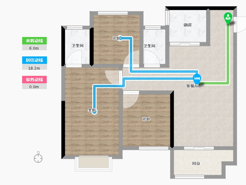 江苏省-南通市-欣鹏=锦茗雅居.-104.00-户型库-动静线