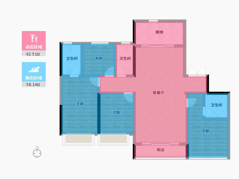 陕西省-西安市-天地源.云水天境-107.10-户型库-动静分区