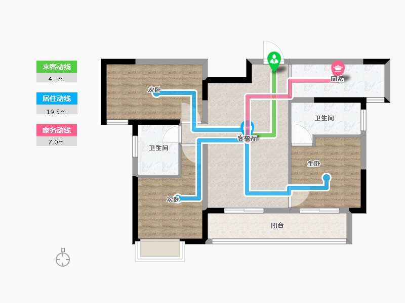 福建省-福州市-金地天禧-84.81-户型库-动静线