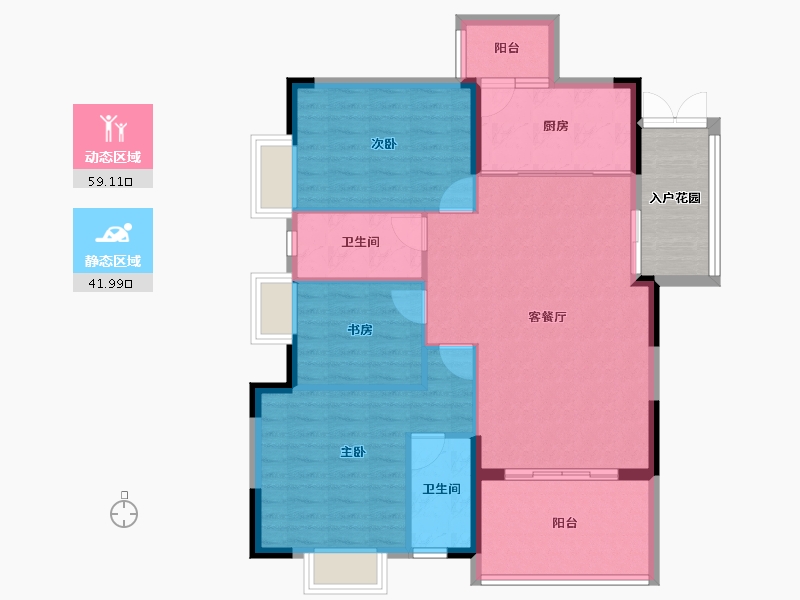 湖北省-宜昌市-环球金融广场-98.15-户型库-动静分区