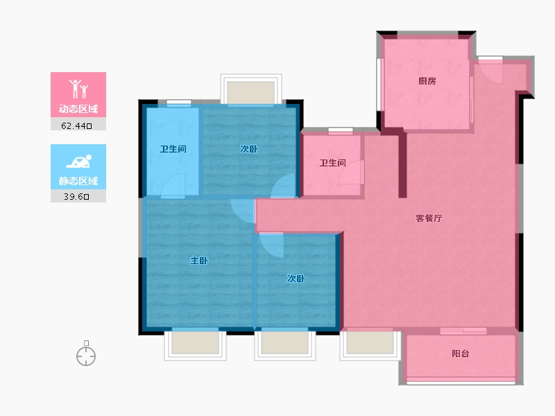 江苏省-苏州市-阳光城檀苑-92.00-户型库-动静分区