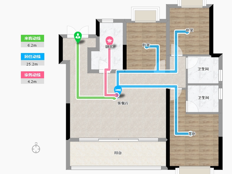 四川省-成都市-金地融信御琴宰-95.20-户型库-动静线