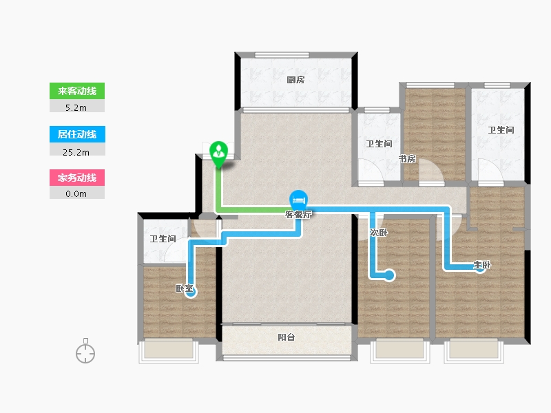 河北省-石家庄市-西安碧桂园云顶-152.00-户型库-动静线