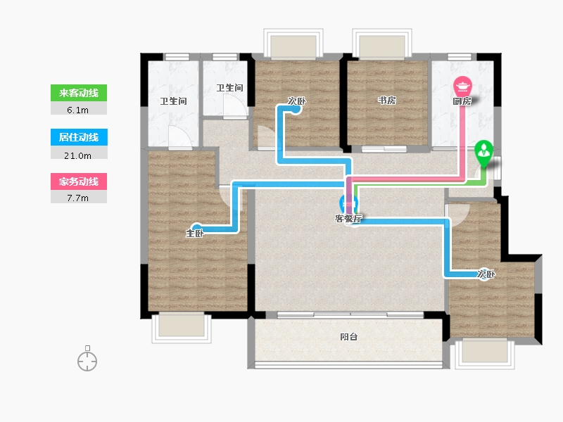 江苏省-苏州市-建发春江泊月-112.00-户型库-动静线