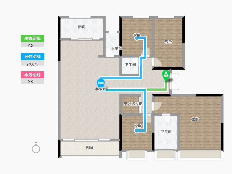 河北省-石家庄市-西安碧桂园云顶-184.01-户型库-动静线