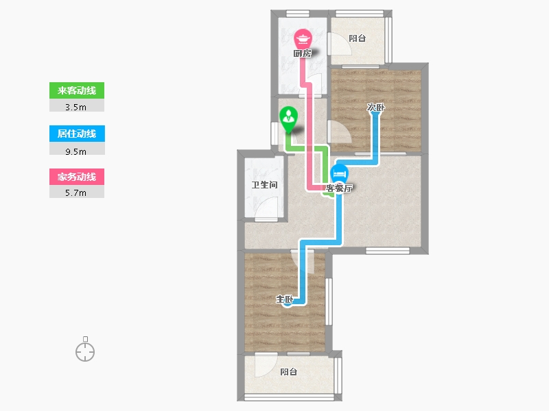 河北省-廊坊市-银燕小区(燕郊)-51.00-户型库-动静线