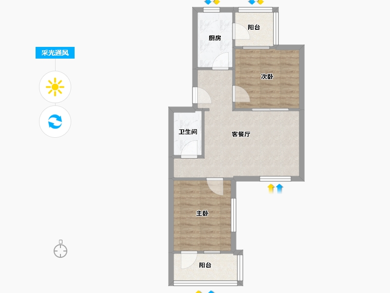 河北省-廊坊市-银燕小区(燕郊)-51.00-户型库-采光通风