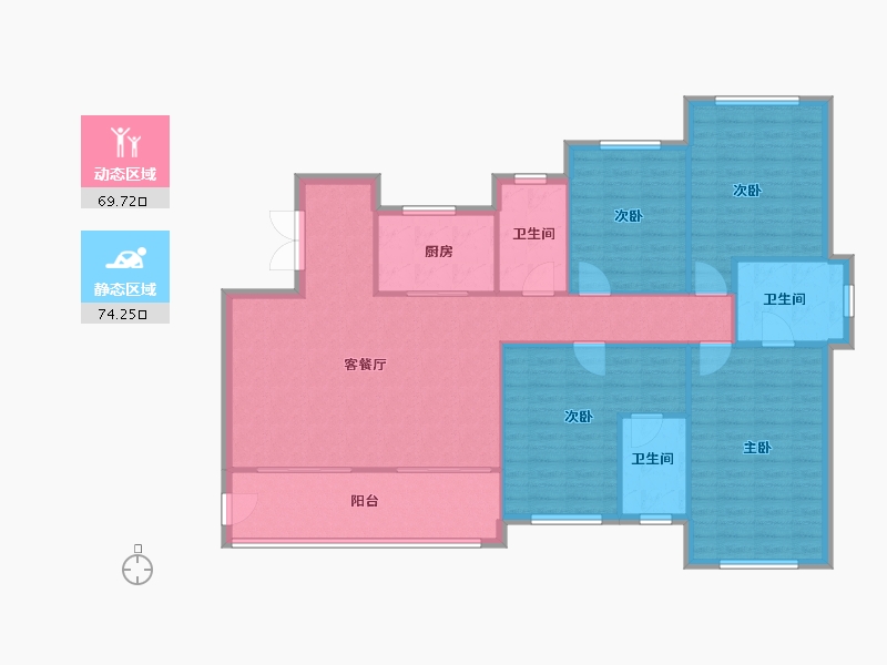 福建省-福州市-名城紫金轩-132.95-户型库-动静分区