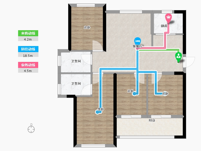 福建省-福州市-滨江时代-90.00-户型库-动静线