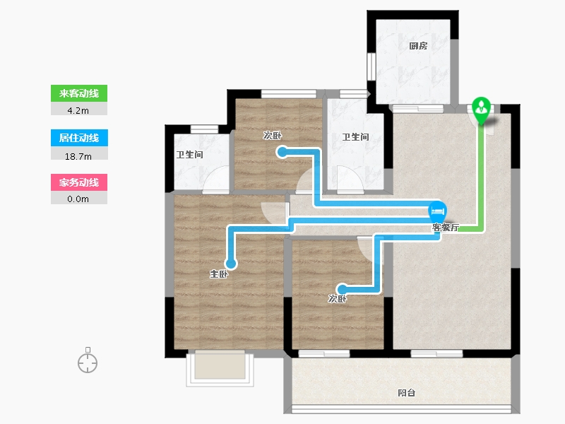 江苏省-苏州市-德信望澜庭-80.00-户型库-动静线