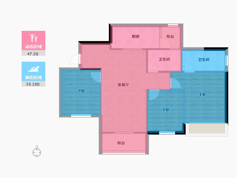 四川省-成都市-枫丹新悦-78.25-户型库-动静分区