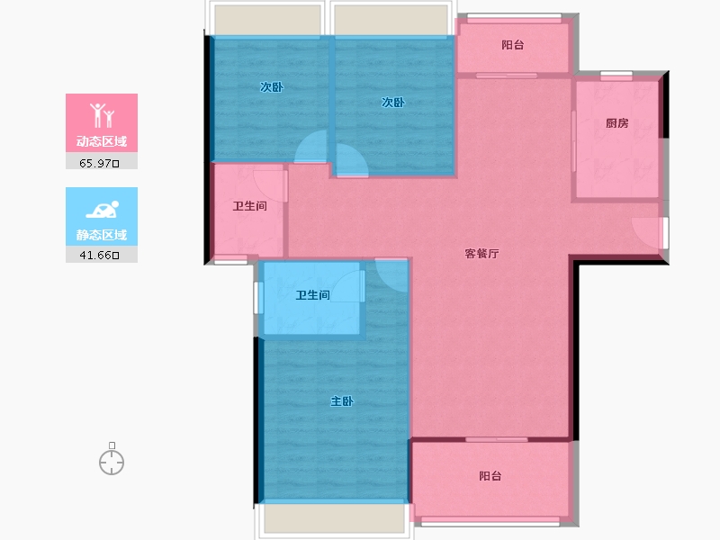 广东省-广州市-创基丽江国际-98.53-户型库-动静分区