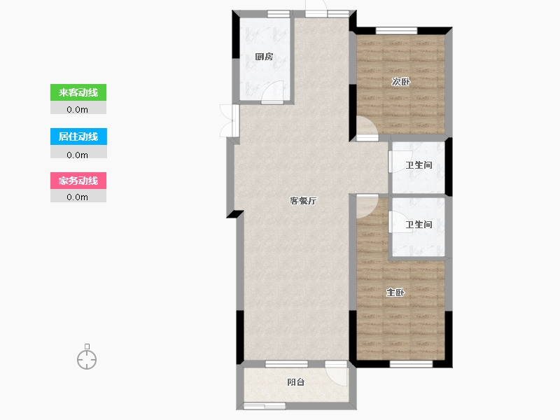 辽宁省-沈阳市-城建北宸府-88.07-户型库-动静线