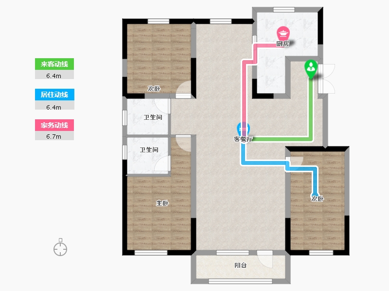 辽宁省-沈阳市-城建北宸府-120.73-户型库-动静线