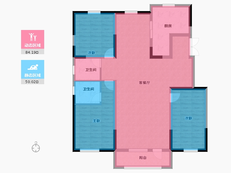 辽宁省-沈阳市-城建北宸府-120.73-户型库-动静分区