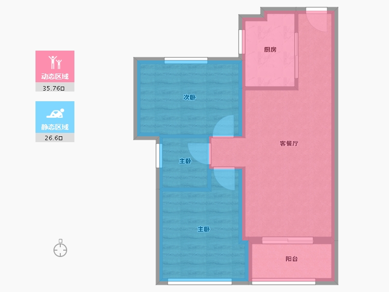 浙江省-金华市-联利海悦海玥萃鸣-55.48-户型库-动静分区