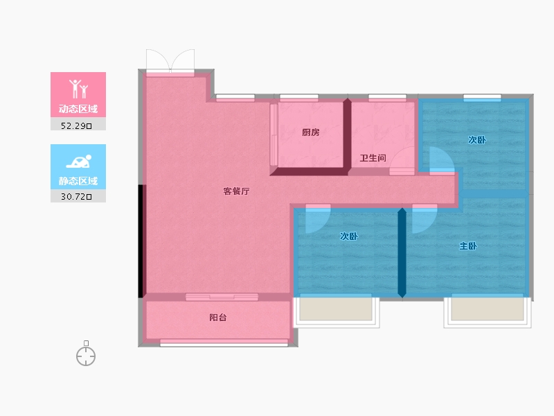 江西省-南昌市-嘉福新天地-73.13-户型库-动静分区