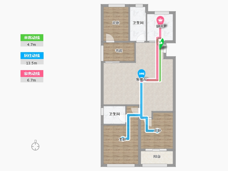 浙江省-金华市-联利海悦海玥萃鸣-91.77-户型库-动静线