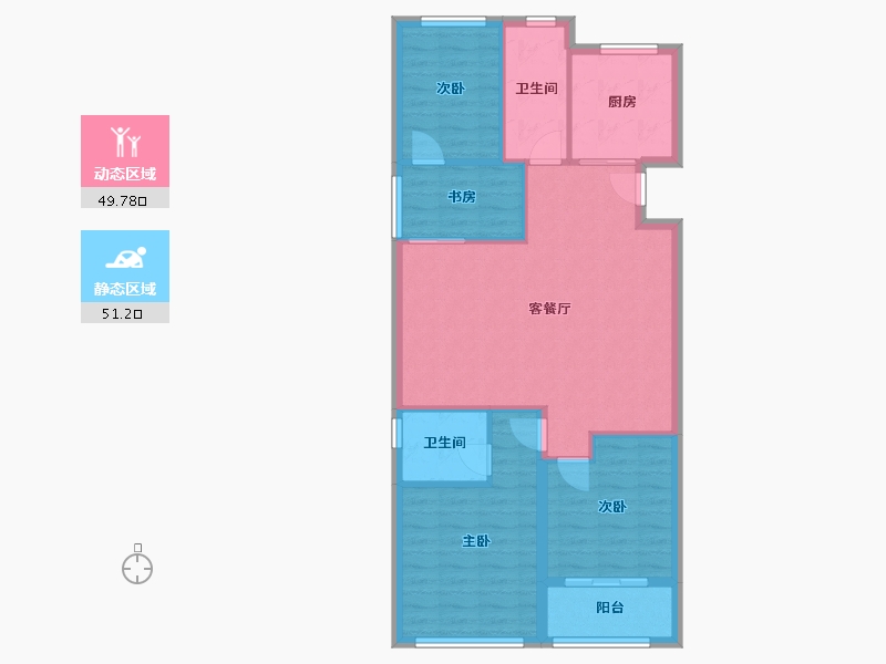 浙江省-金华市-联利海悦海玥萃鸣-91.77-户型库-动静分区