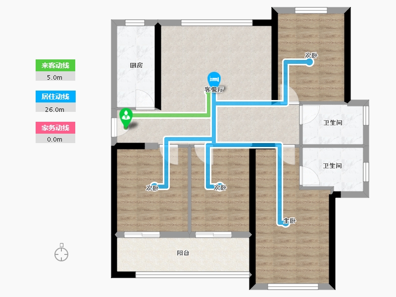 福建省-福州市-滨江时代-96.99-户型库-动静线