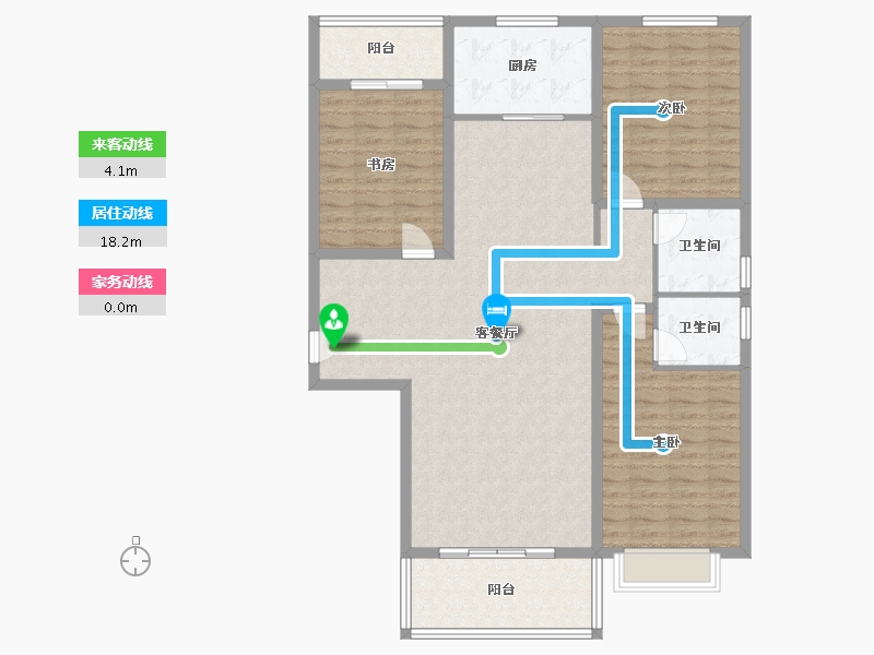 河南省-三门峡市-依琳花园-128.00-户型库-动静线