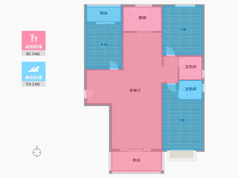 河南省-三门峡市-依琳花园-128.00-户型库-动静分区