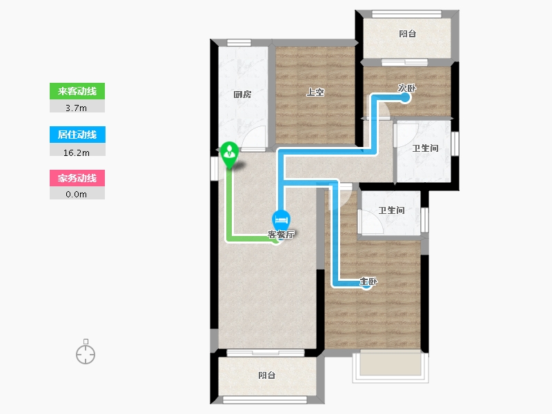 福建省-漳州市-​经发湖畔首府-70.41-户型库-动静线