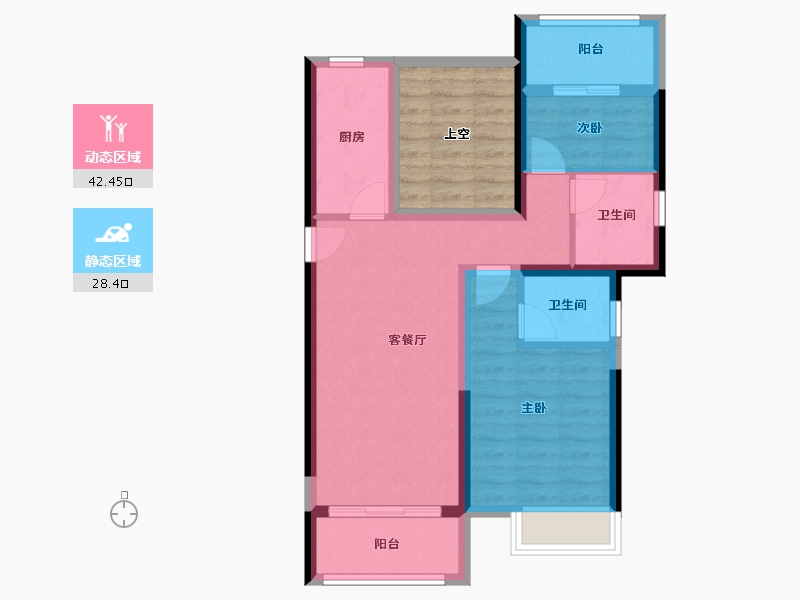 福建省-漳州市-​经发湖畔首府-70.41-户型库-动静分区