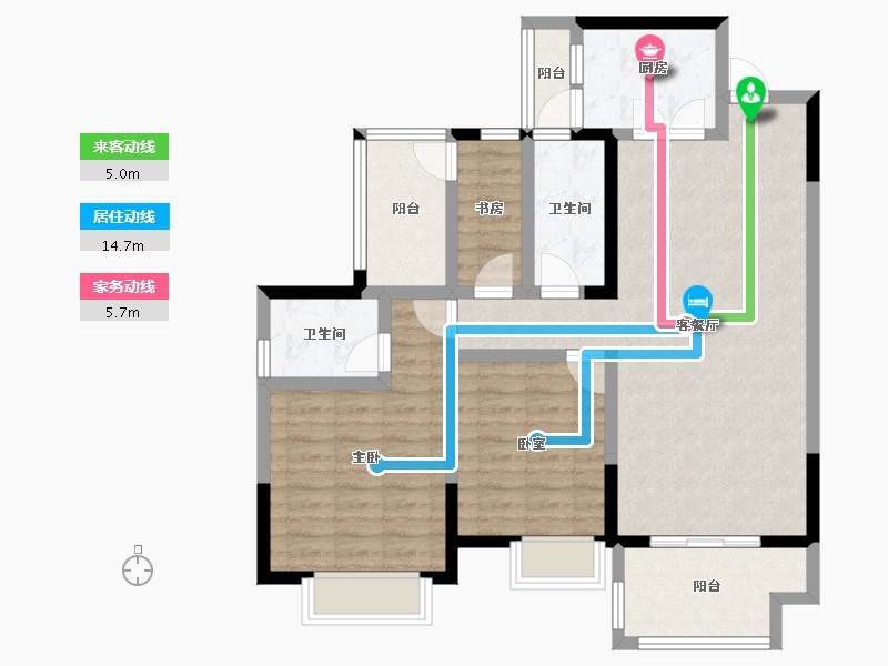 四川省-成都市-人居梧桐屿-93.60-户型库-动静线