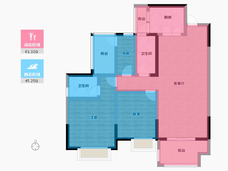 四川省-成都市-人居梧桐屿-93.60-户型库-动静分区