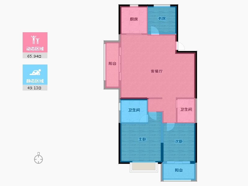 山西省-太原市-华润置地公元九里-104.46-户型库-动静分区