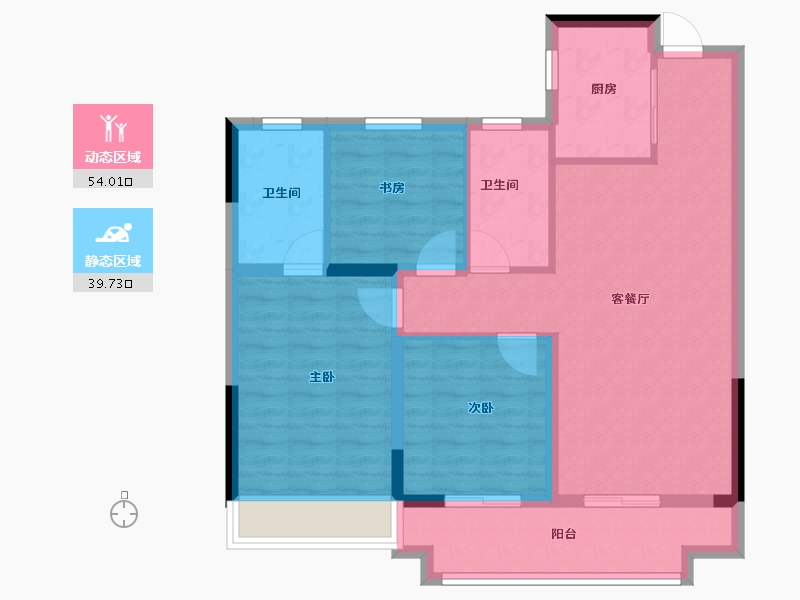 浙江省-绍兴市-黄酒小镇映兰园-84.00-户型库-动静分区