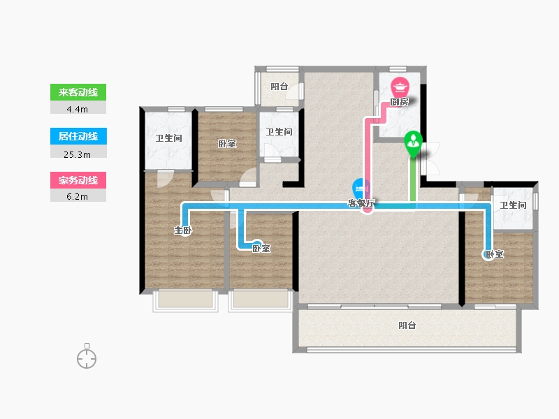 四川省-成都市-禹洲晏山河-160.56-户型库-动静线