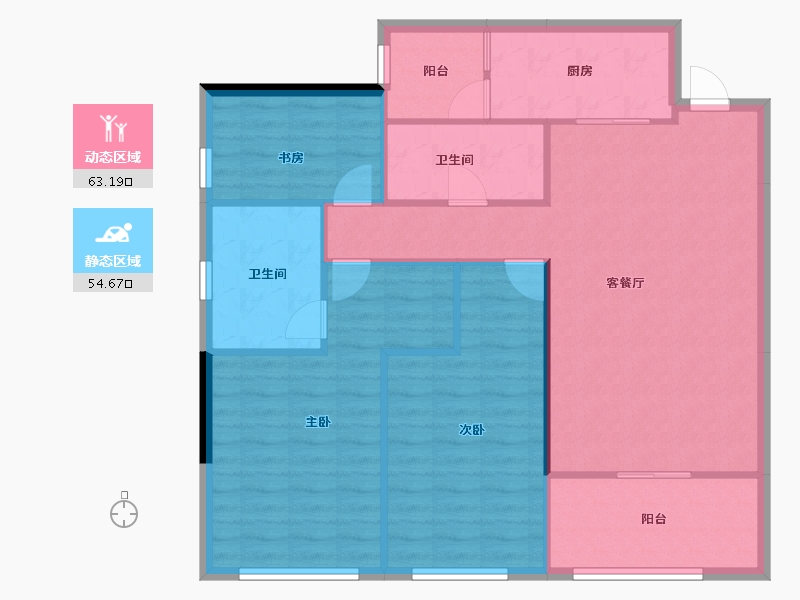 广东省-广州市-创基丽江国际-108.18-户型库-动静分区