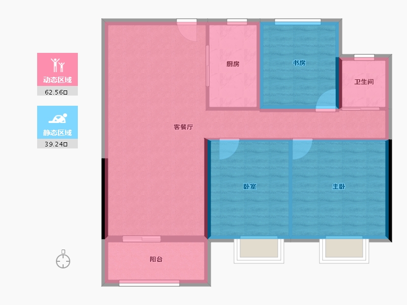 安徽省-合肥市-信达碧桂园-92.00-户型库-动静分区