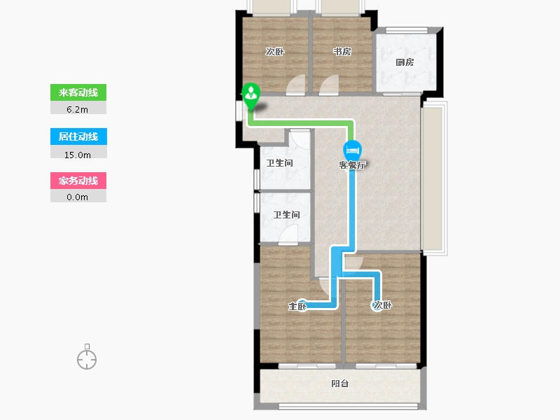 浙江省-金华市-滨江建杭上品-99.99-户型库-动静线