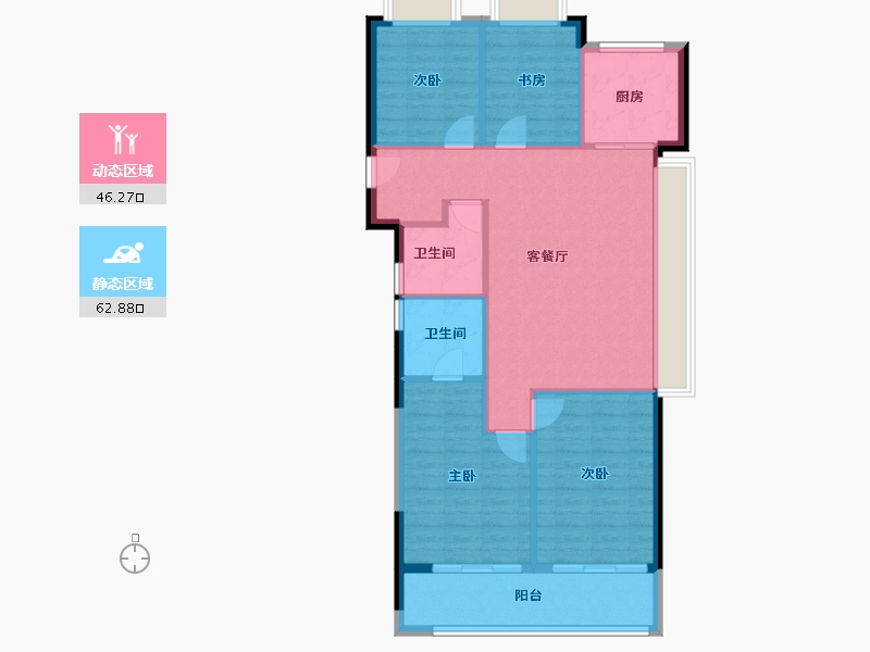 浙江省-金华市-滨江建杭上品-99.99-户型库-动静分区