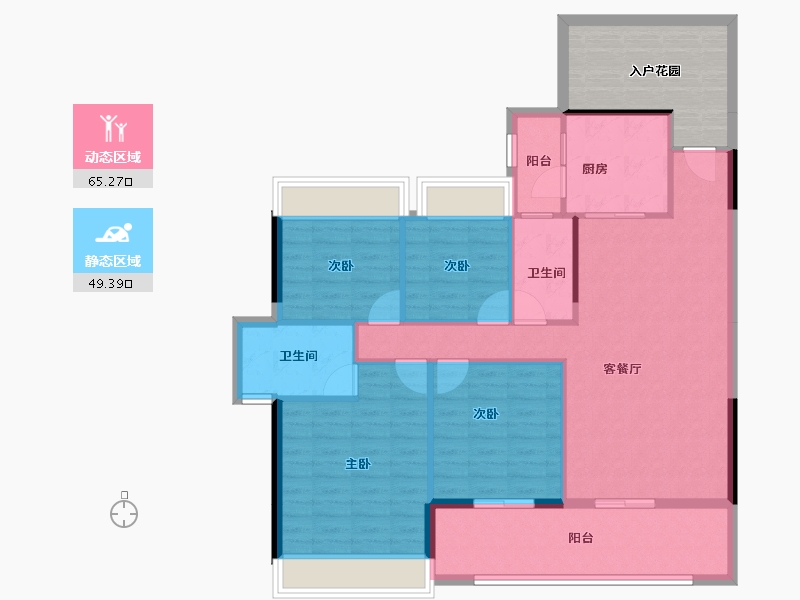 广东省-广州市-创基丽江国际-113.98-户型库-动静分区