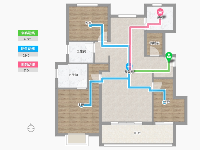 天津-天津市-静海万达御府世家-96.00-户型库-动静线